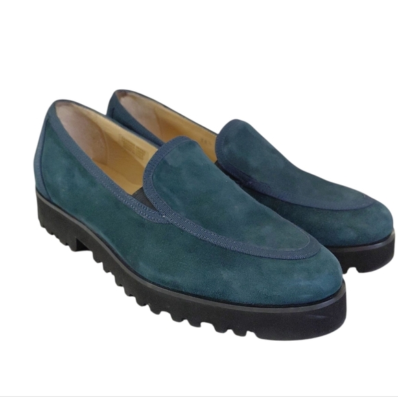 Ron White Solina Platform Lug Sole Green Loafer Flat Size 8.5 - Picture 8 of 13